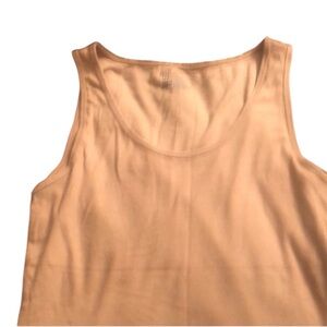 INC International Concepts size XL Tan ribbed scoop neck tank top